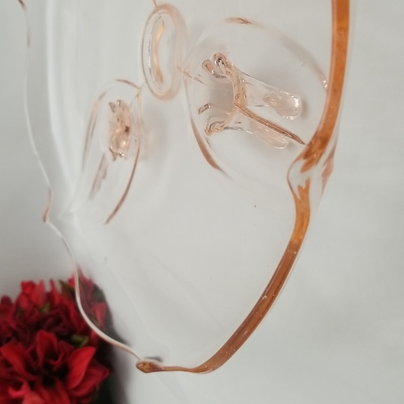 Lancaster Jubilee Pink Elegant Depression Era Three Footed Rimmed Serving Plate - Picture 10 of 16